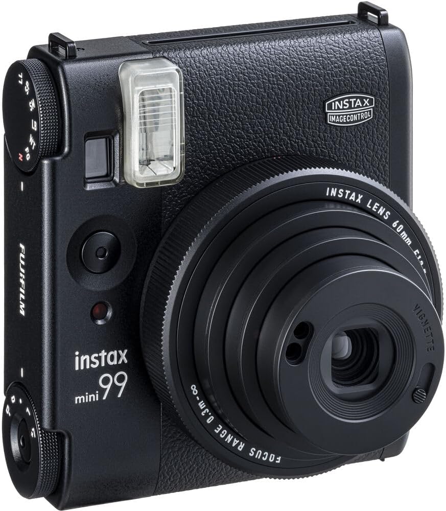 Appareil photo instantané Fujifilm Instax Mini 99, pack économique de 20 films instantanés Fuji Instax Mini, étui de transport marron, album photo 64 pochettes et plus encore – Présentation