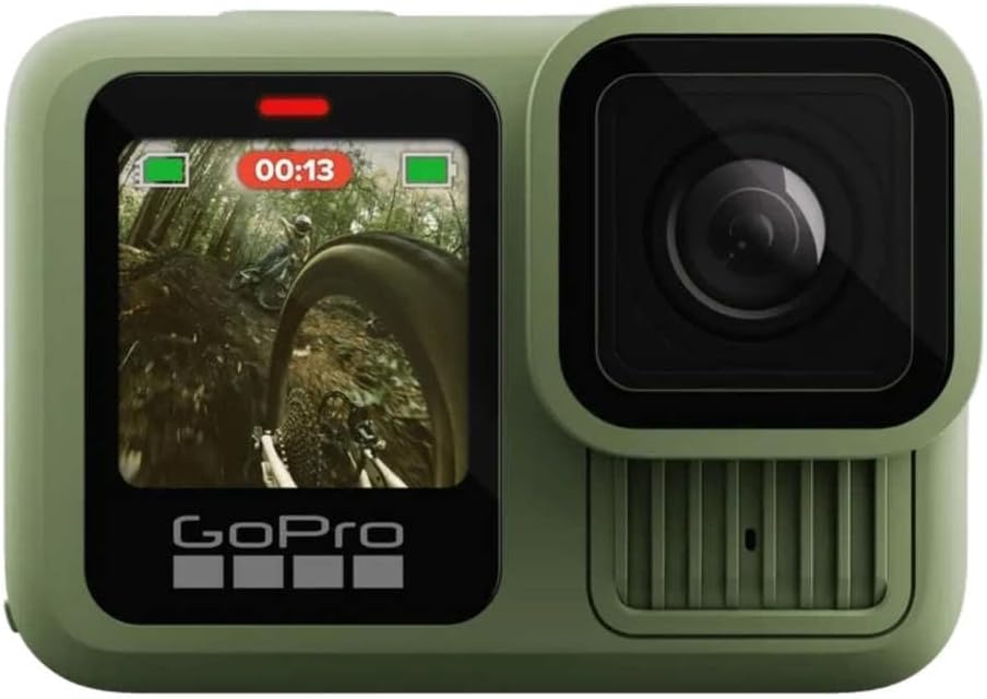 GoPro HERO13 Black en vert forêt (Édition limitée) - Caméra sportive résistant à l’eau avec vidéo 5,3K60, photo 27 MP + Compatibilité avec les objectifs de la série HB