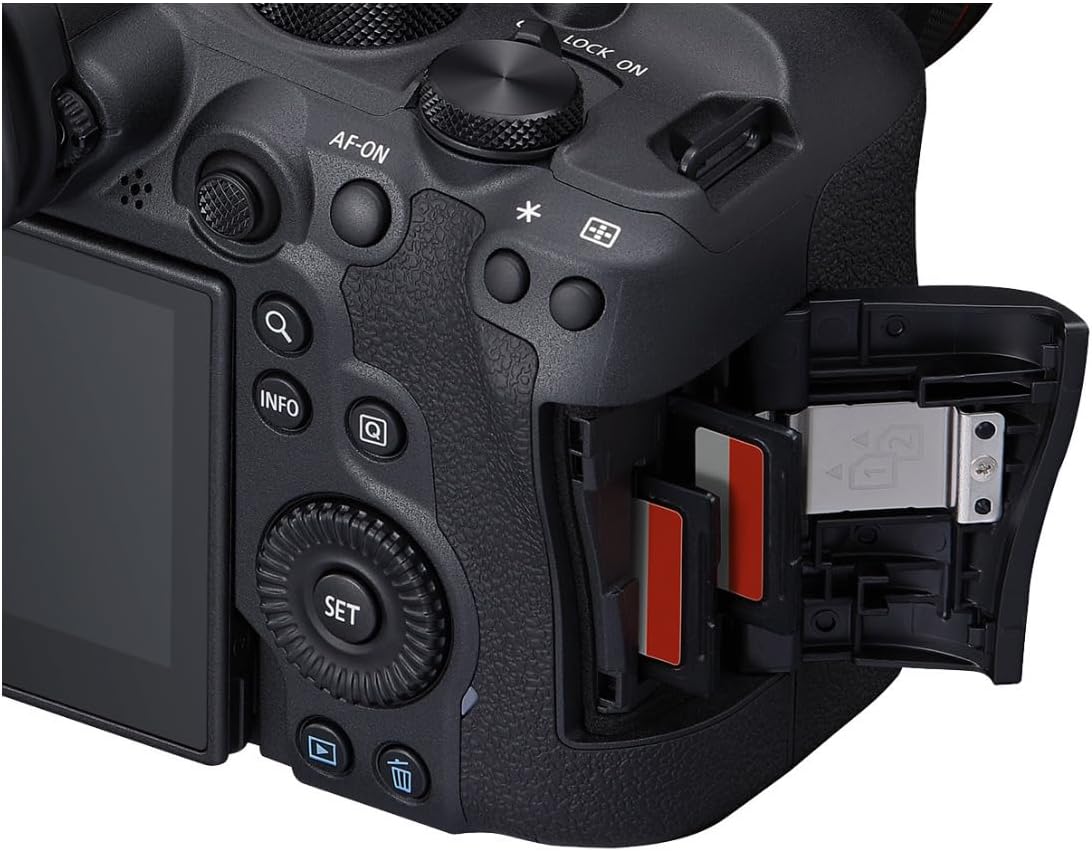 Appareil photo hybride Canon EOS R6 Mark II (boîtier nu) plein format, capteur CMOS 24,2 mégapixels, fonctionnalités photo et vidéo, - Noir