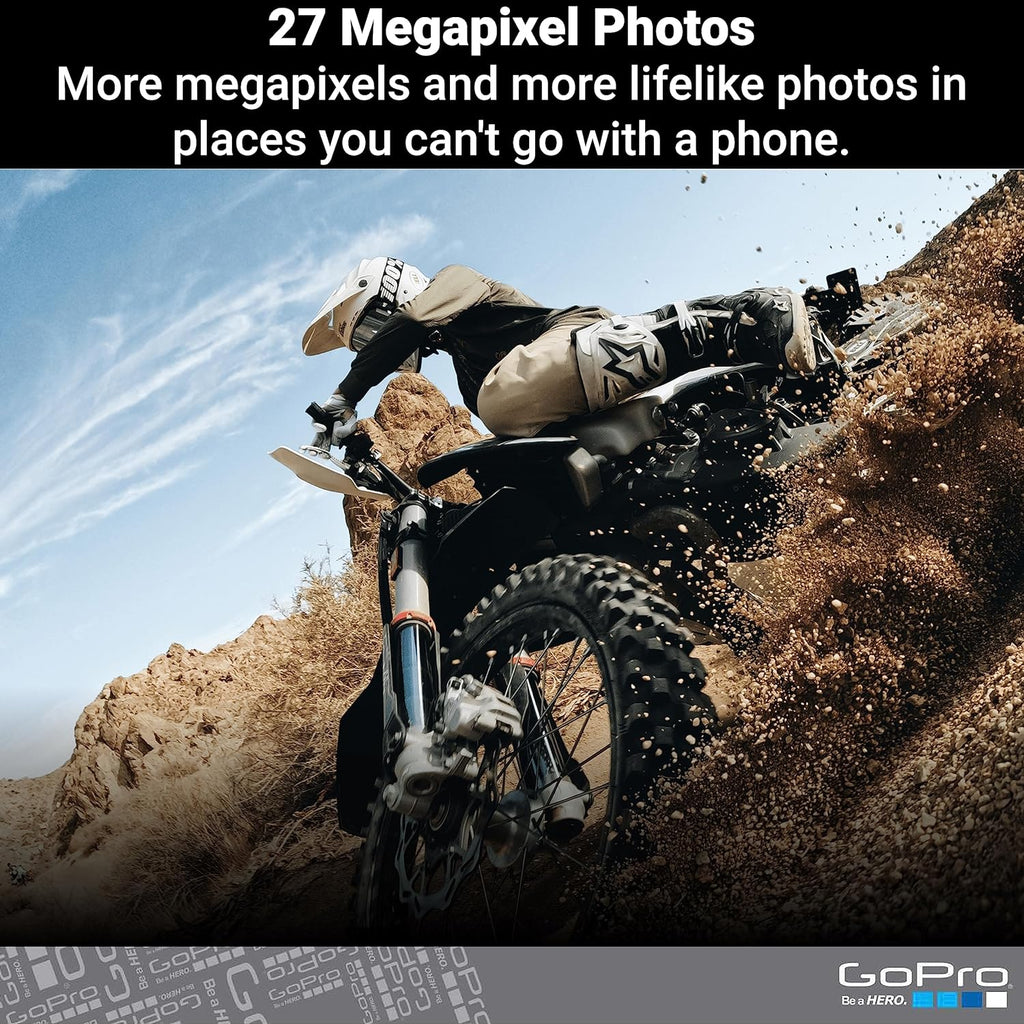 GoPro HERO11 Black – Emballage e-commerce – Caméra sportive résistant à l’eau doté de vidéo Ultra HD 5,3K60, photos 27 MP, capteur d'image 1/1,9", streaming en direct, stabilisation webcam