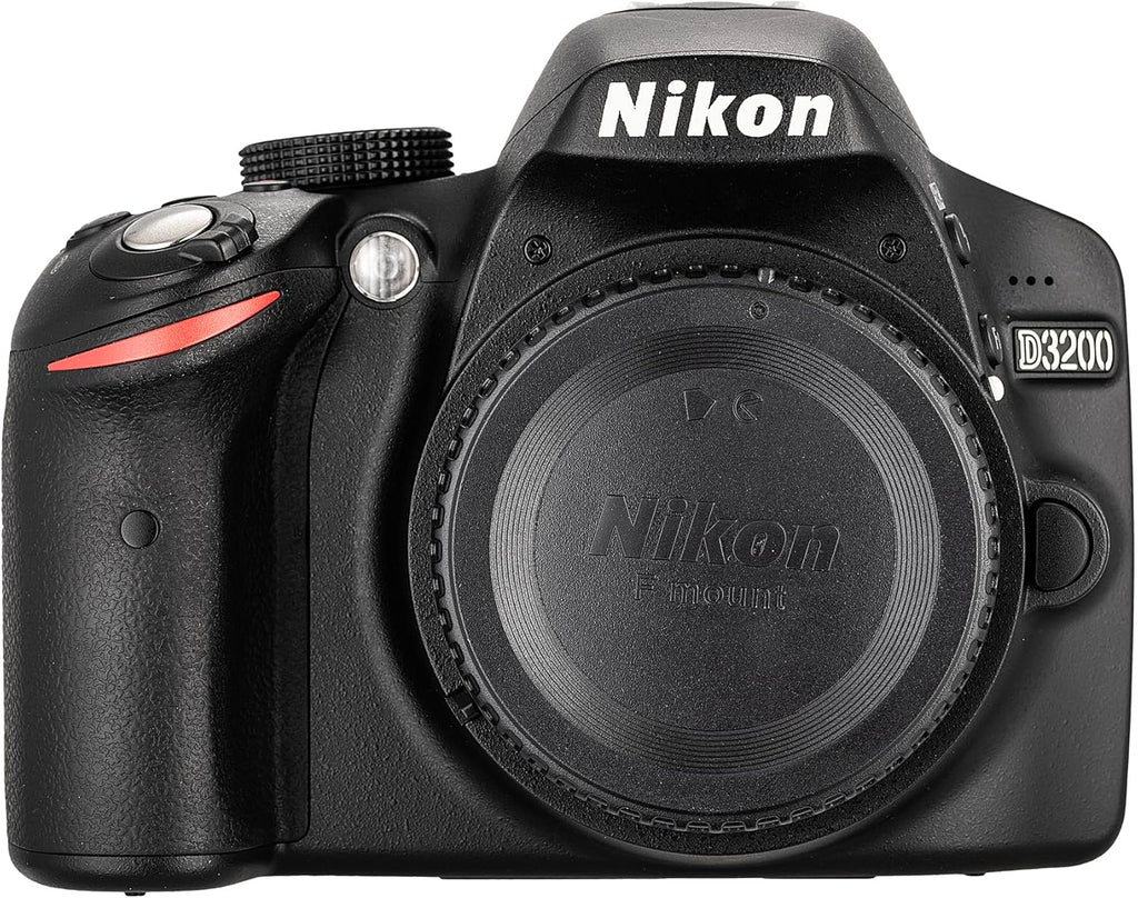 Kit appareil photo reflex numérique Nikon D3200 24,2 Mpx doté de objectif zoom VR 18-55 mm – Enregistrement vidéo Full HD 1080p, système autofocus rapide à 11 points + carte mémoire 128 Go + étui de protection pour carte mémoire + sac photo + acce…