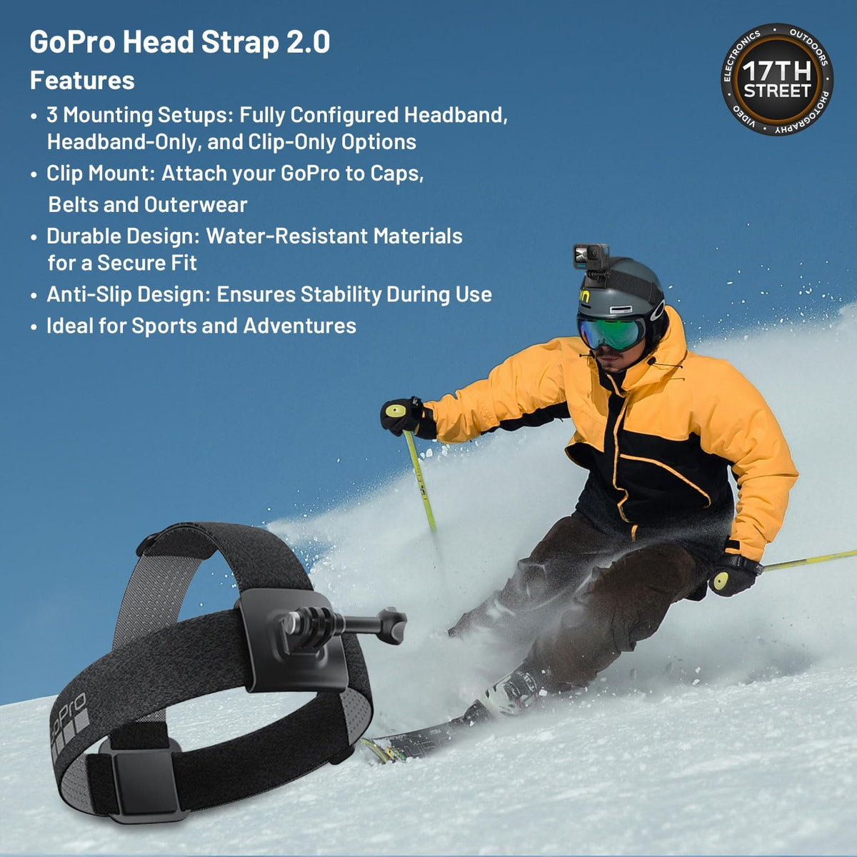 GoPro Hero13 Black 27MP Caméra sportive résistant à l’eau - Kit d'accessoires spéciaux | Vidéo Ultra HD 5,3K60 avec poignée, 2 batteries Enduro 1900 mAh, carte de stockage microSDXC Extreme 64 Go et bandeau de tête 2.0