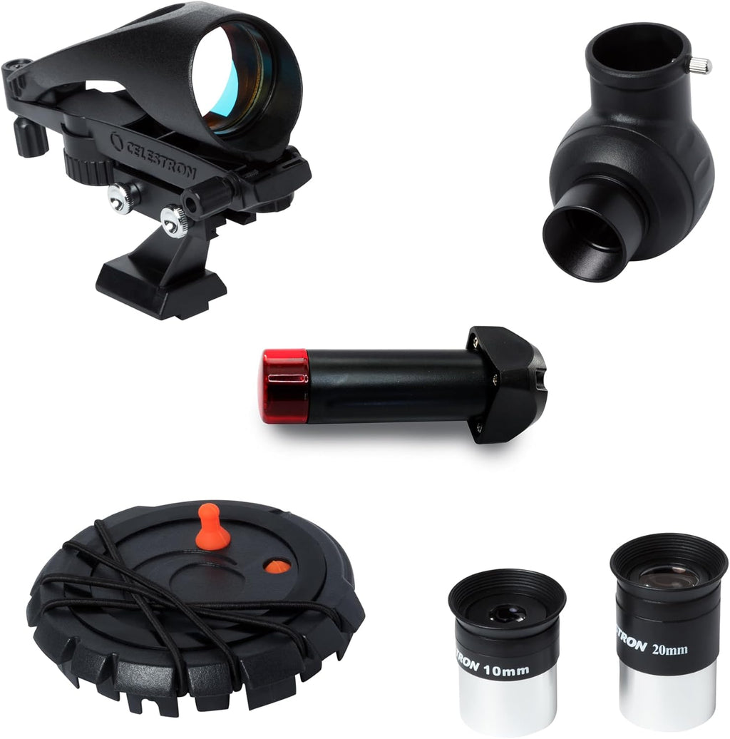 Lunette/télescope réfracteur Celestron Inspire 100AZ avec adaptateur pour smartphone intégré (bleu)