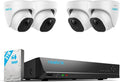 Système de caméras de sécurité domestique intelligent 5MP 8 canaux, 4 caméras IP PoE 5MP filaires extérieures doté de détection de personnes et de véhicules, NVR 4K 8 canaux doté de disque dur de 2 To pour un enregistrement continu 24h/24 et 7j/7