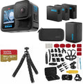 Kit caméra d'action GoPro HERO13 Black avec 3 batteries Enduro, double chargeur, carte microSD 64 Go et kit d'accessoires – Vidéo Ultra HD 5,3K, HyperSmooth 6.0, résistant à l’eau.