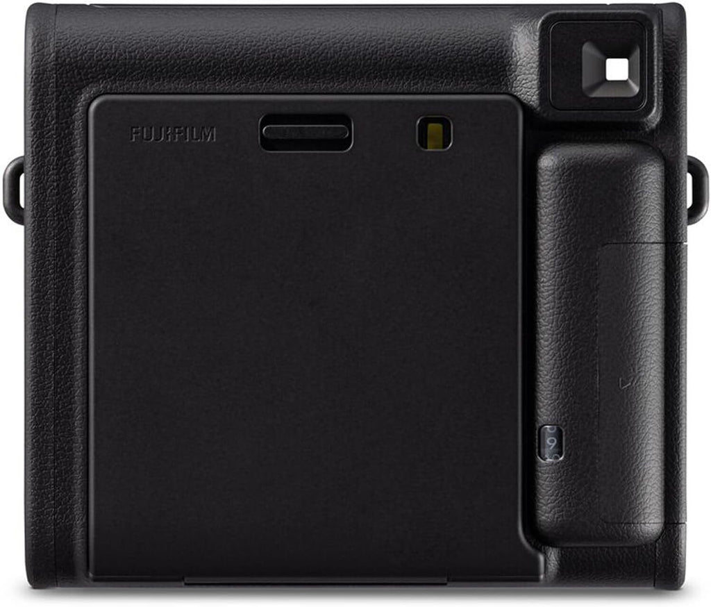 Appareil photo instantané Fujifilm Instax Square SQ40 Noir Vintage, pack comprenant un paquet de films Fuji Instax (20 poses), un étui de transport et un chiffon de nettoyage – Présentation