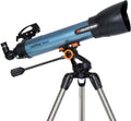 Lunette/télescope réfracteur Celestron Inspire 100AZ avec adaptateur pour smartphone intégré (bleu)