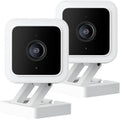 Caméra de surveillance filaire HD 1080p doté de vision nocturne couleur, audio bidirectionnel, compatible doté de Alexa, Google Assistant et IFTTT, lot de 2