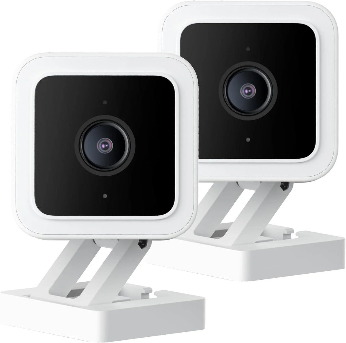 Caméra de surveillance filaire HD 1080p doté de vision nocturne couleur, audio bidirectionnel, compatible doté de Alexa, Google Assistant et IFTTT, lot de 2