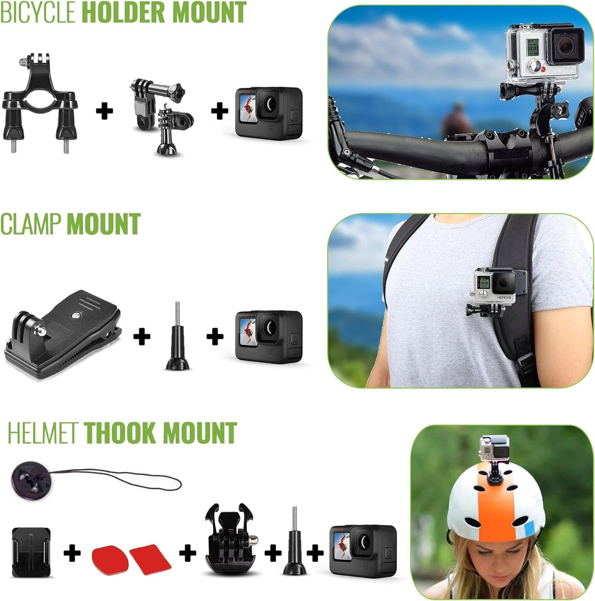 GoPro HERO11 (Go Pro Hero11) Mini Noire - Caméra d'action étanche doté de vidéo Ultra HD 5,3K, photos 24,7 MP, capteur 1/1,9", stabilisation + kit d'accessoires 50 en 1 + carte de stockage 64 Go + plus