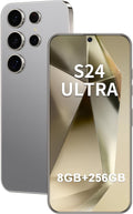 Téléphone portable Android I24 Ultra débloqué, 8 Go + 256 Go, écran HD 7 pouces, double caméra 108 MP + 48 MP, batterie extra large 6800 mAh, 5G, double SIM (Gris titane) – Présentation