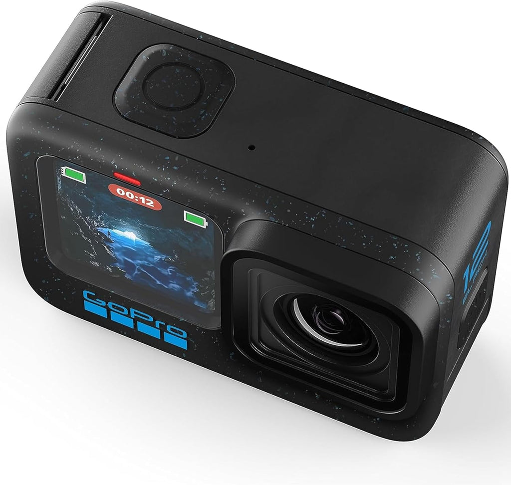 GoPro Hero12 Black - Pack e-commerce - Caméra sportive résistant à l’eau doté de vidéo Ultra HD 5,3K60, photos 27 MP, HDR, capteur d'image 1/1,9", streaming en direct, stabilisation webcam