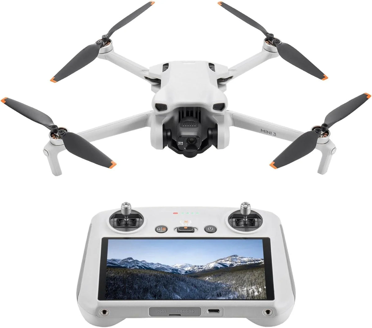 DJI Mini 3, Drone doté de caméra pour adultes, 4K, 38 min d'autonomie, transmission vidéo jusqu'à 10 km, prise de vue verticale, retour automatique GPS intégré, Mini drone doté de caméra pour débutants