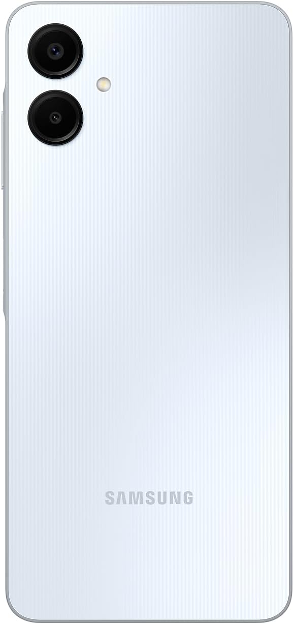 Samsung Galaxy A06 4G LTE (64 Go + 4 Go) Version latine SM-A065M/DS Débloqué d'usine 6,7 pouces Double SIM Double caméra 50 MP (Étui inclus) - (Bleu clair) – Présentation