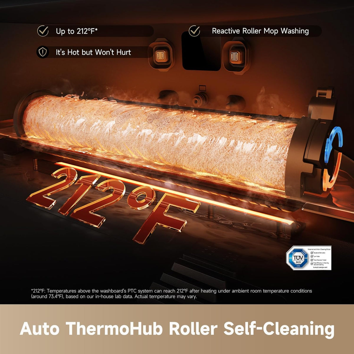 Aspirateur et laveur robot DREAME Aqua10 Ultra Roller : aspiration de 30 000 Pa, station de nettoyage automatique, serpillère à rouleau extensible, lavage et séchage à chaud, protection des tapis, caméra IA et technologie d’évitement LiDAR