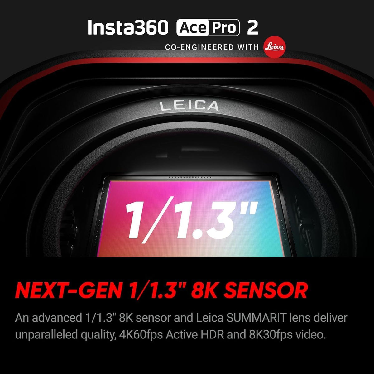 Pack Insta360 Ace Pro 2 Dual Battery Xplorer - Caméra sportive résistant à l’eau 8K conçue en collaboration doté de Leica, capteur 1/1,3", 8K 30 ips, 4K 60 ips, écran orientable 2,5", réduction du bruit par IA