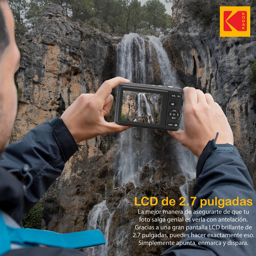 Kodak PIXPRO FZ45 Appareil photo numérique, carte mémoire 32 Go, étui, monopode extensible, stylo de nettoyage d'objectif, protections d'écran LCD, trépied de table – Pack ultime (– Noir)