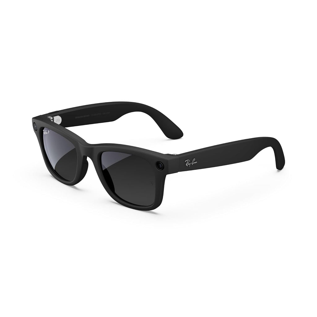 Ray-Ban Meta (1re génération) Wayfarer Noir mat | Lunettes intelligentes IA pour hommes et femmes — Appareil de prise de vue 12 MP, haut-parleurs à oreille ouverte, enregistrement vidéo