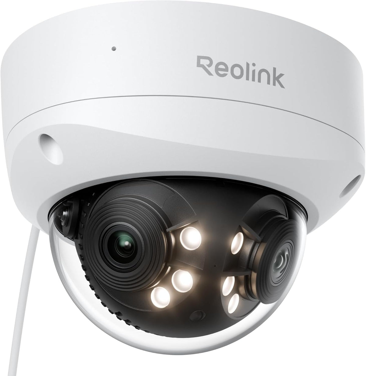 Caméra de sécurité PoE REOLINK Duo 3V PoE 16 MP UHD à double objectif doté de panoramique à 180°, suivi de mouvement, vision nocturne couleur, détection intelligente, communication bidirectionnelle, résistance au vandalisme IK10, étanchéité IP67