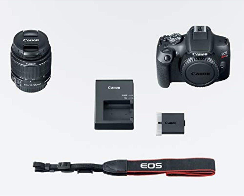 Reflex numérique Canon EOS Rebel T7 doté de objectif 18-55 mm | Wi-Fi intégré | Capteur CMOS 24,1 MP | Processeur d'image DIGIC 4+ et vidéos Full HD