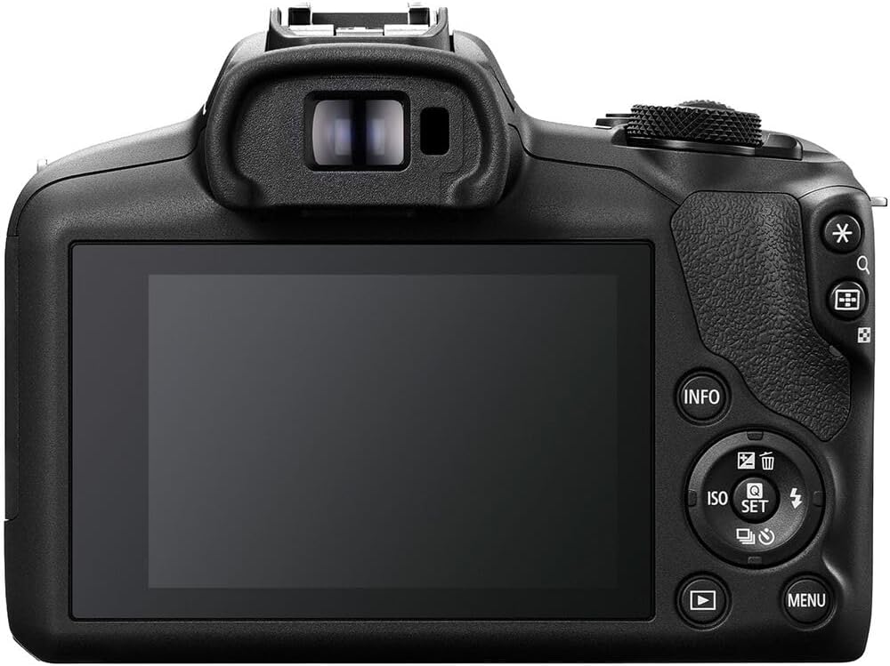 Appareil photo hybride Canon EOS R100 doté de objectif RF-S 18-45 mm f/4.5-6.3 IS STM | Capteur CMOS APS-C 24,1 Mpx | Autofocus Dual Pixel | Vidéo Full HD | Appareil photo compact à monture RF idéal pour débutants, doté de sac et carte mémoire 64 Go