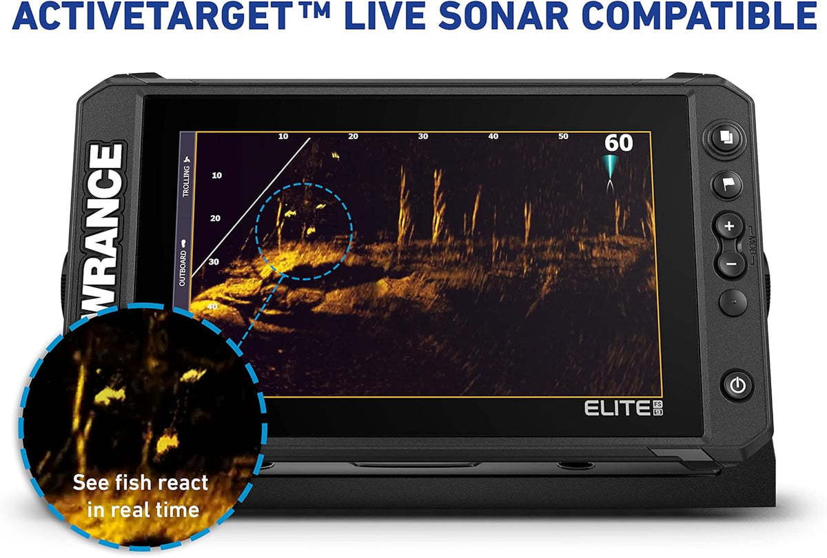Sondeur Lowrance Elite FS 9 doté de sonde Active Imaging 3-en-1 et cartes C-MAP Contour+ préchargées (reconditionné)