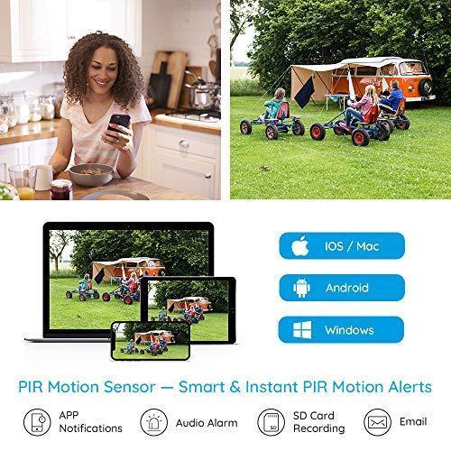 Caméra de surveillance cellulaire extérieure 3G/4G LTE à énergie solaire, système de caméra sans fil avec batterie rechargeable