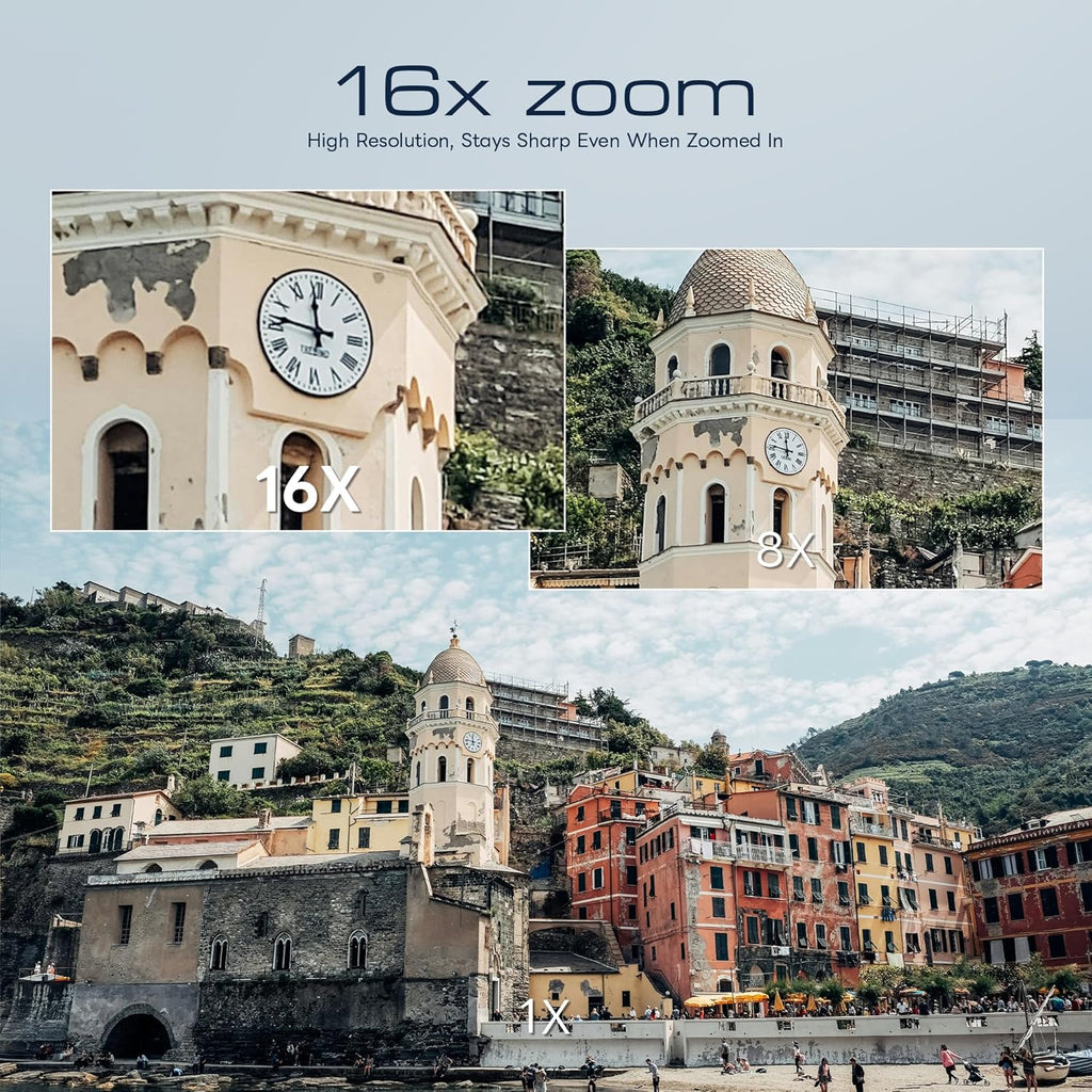 Caméra numérique 5K et 64 MP pour la photographie et la vidéo, idéale pour le vlogging sur YouTube. Appareil photo compact doté de carte TF 64 Go, Wi-Fi, objectif à large champ et macro, autofocus et zoom 16x pour les débutants (– Noir).
