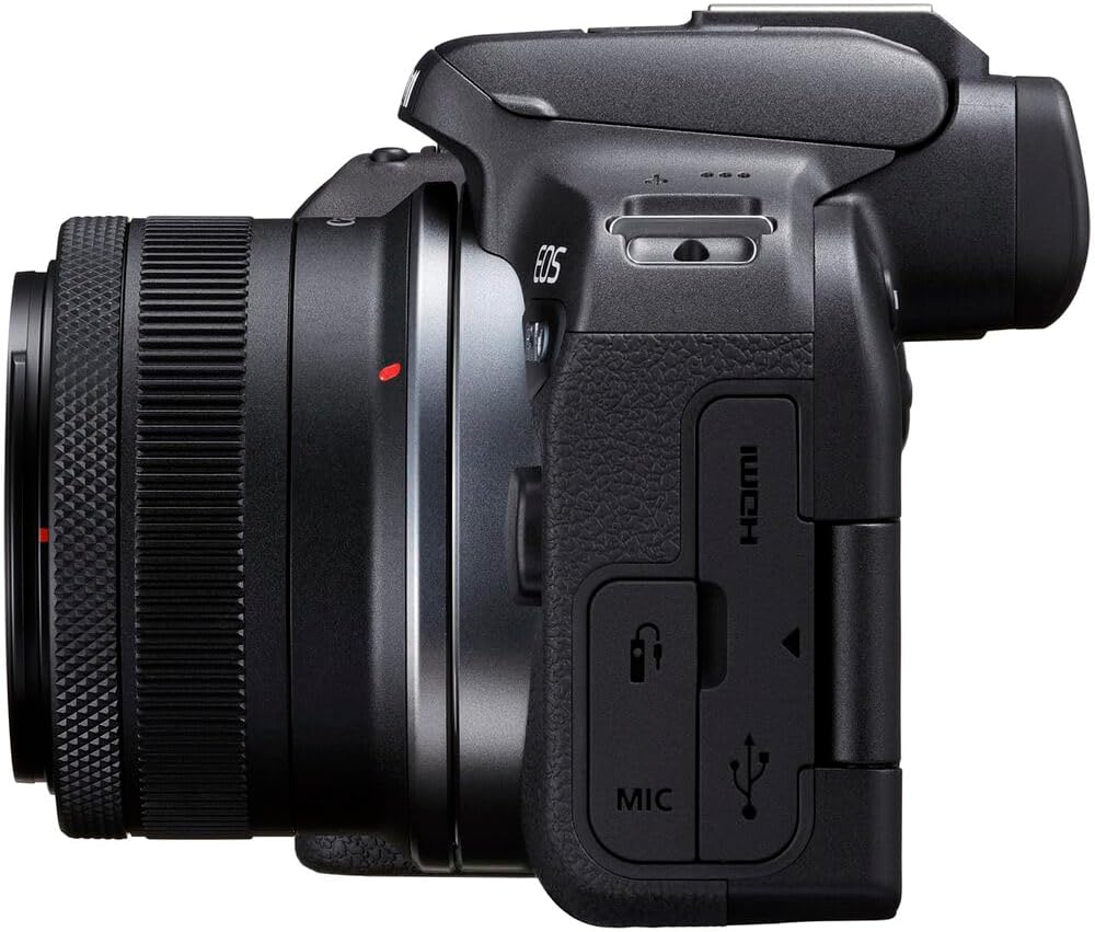 Kit appareil photo hybride Canon EOS R10 doté de objectif RF-S 18-45 mm | 24,2 Mpx, APS-C, vidéo 4K, adapté à les photographes et vlogueurs débutants (5331C009) + adaptateur EF-EOS R + carte mémoire 64 Go + batterie LP-E17 + sacoche