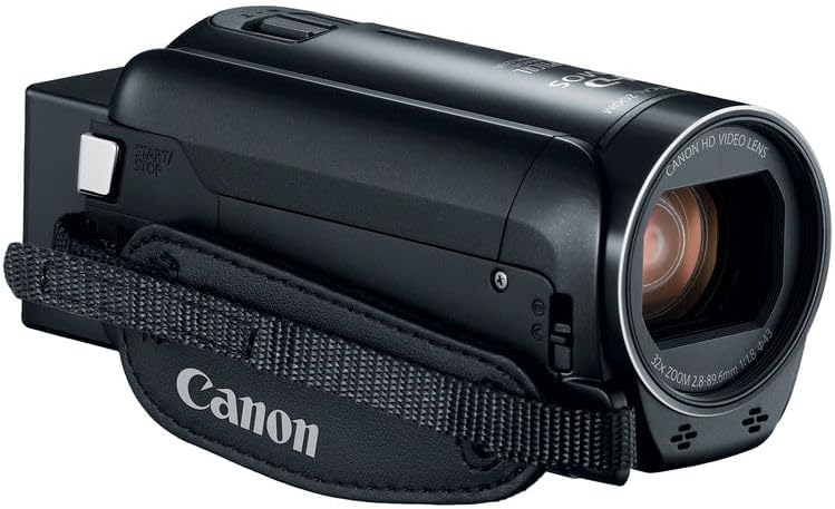 Caméscope Canon VIXIA HF R800 (noir) - Kit | Caméra vidéo HD doté de grossissement optique avancé 57x SuperRange et design léger | Idéal pour les voyages et l'enregistrement quotidien (1960C002) + carte de stockage 64 Go + étui