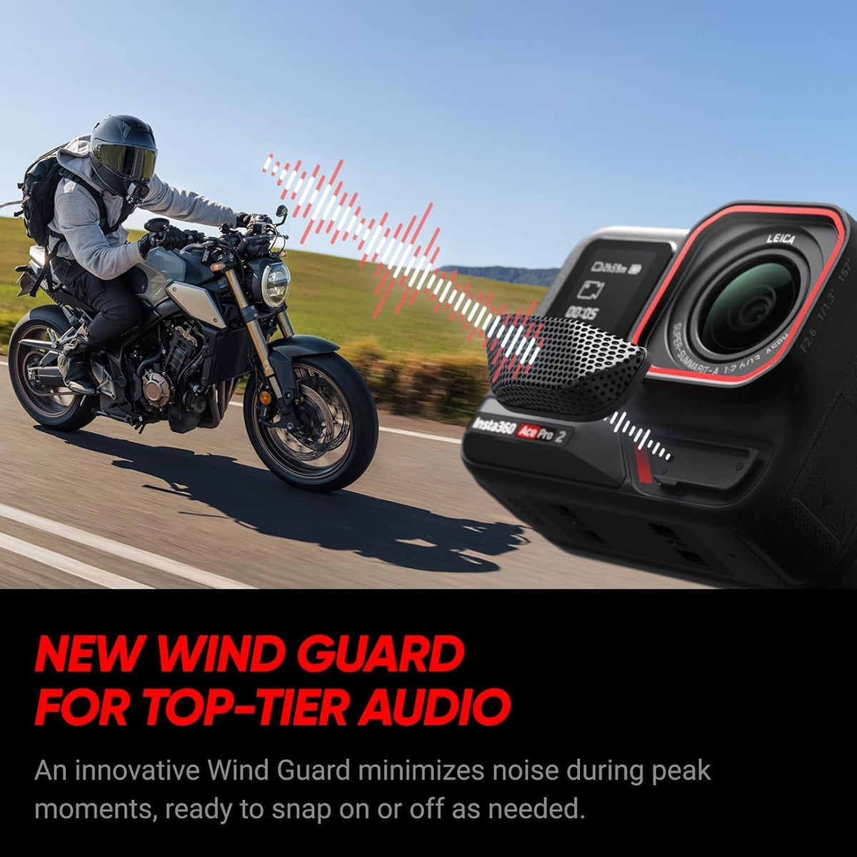 Pack Insta360 Ace Pro 2 Dual Battery Xplorer - Caméra sportive résistant à l’eau 8K conçue en collaboration doté de Leica, capteur 1/1,3", 8K 30 ips, 4K 60 ips, écran orientable 2,5", réduction du bruit par IA