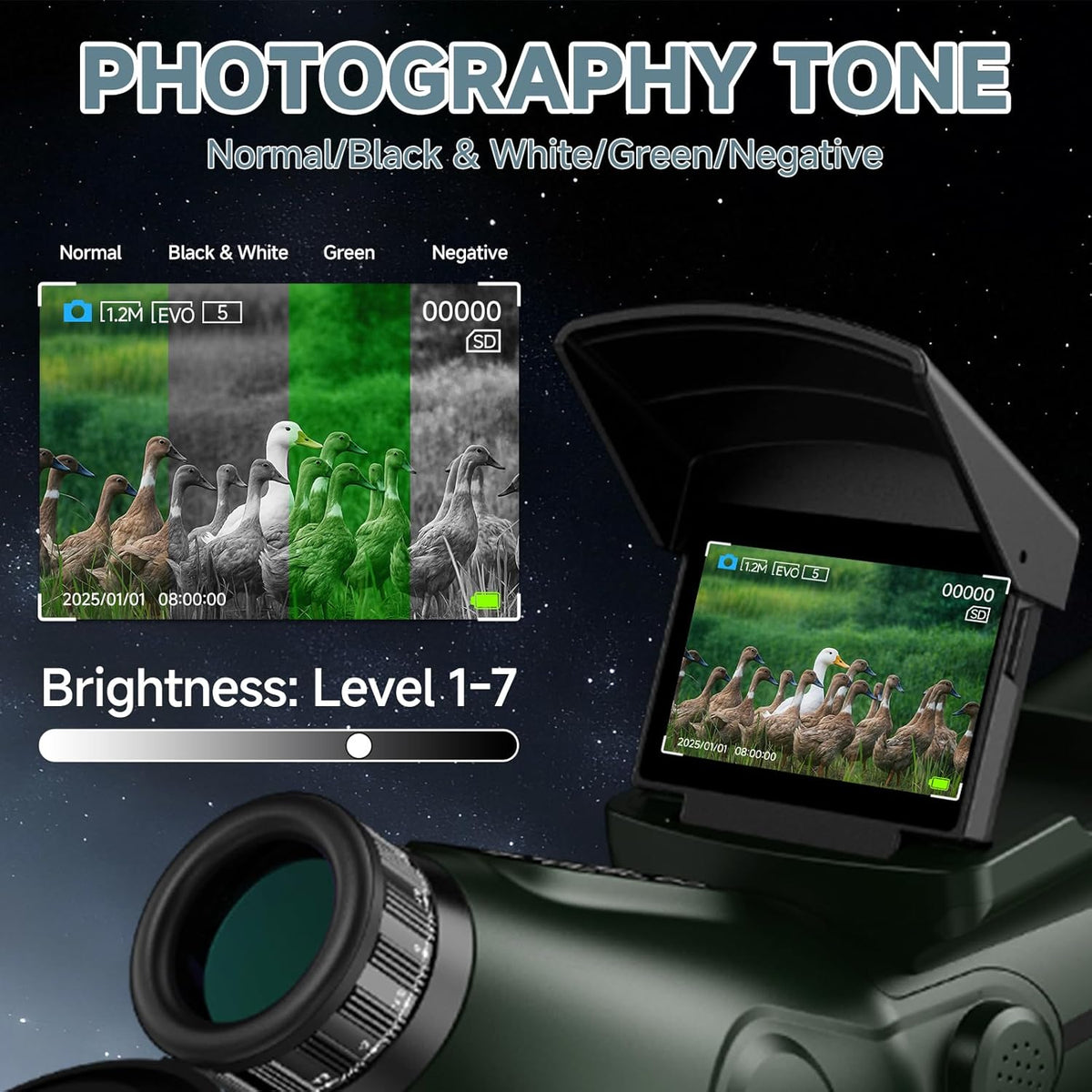 Lunette/télescope intelligent professionnel réfracteur à mise au point automatique, télescope électronique numérique portable doté de caméra astrophotographique 4K, double écran interne et externe