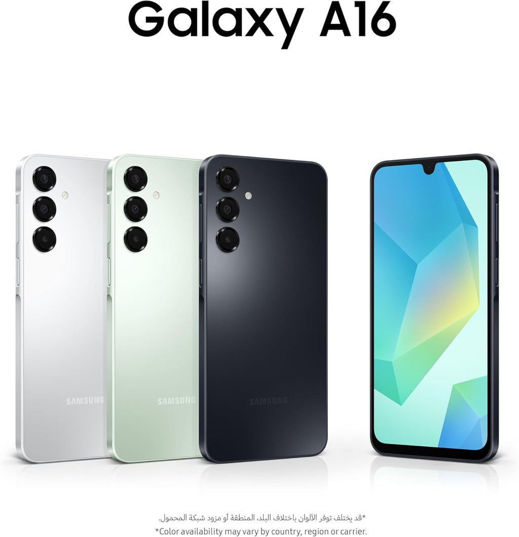 Samsung Galaxy A16 4G LTE (128 Go + 4 Go) Modèle international SM-A165F/DS Débloqué d'usine, 6,7 pouces, Double SIM, Triple caméra 50 Mpx (Étui inclus), Noir – Présentation