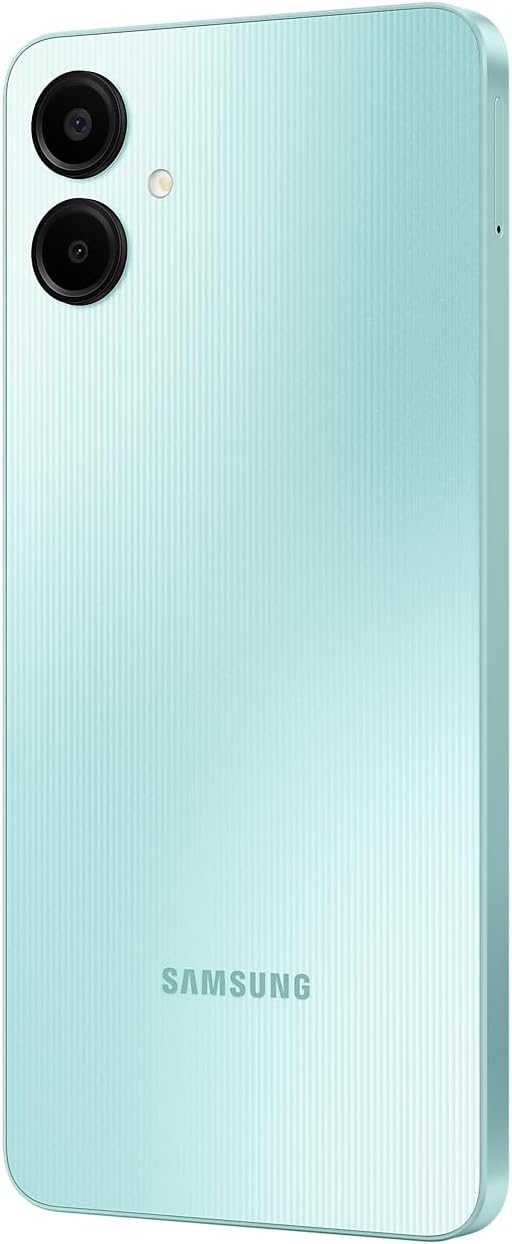 Samsung Galaxy A06 4G LTE (64 Go + 4 Go) Version latine SM-A065M/DS Débloqué d'usine 6,7 pouces Double SIM Double caméra 50 MP (Étui inclus) - (Vert clair) – Présentation