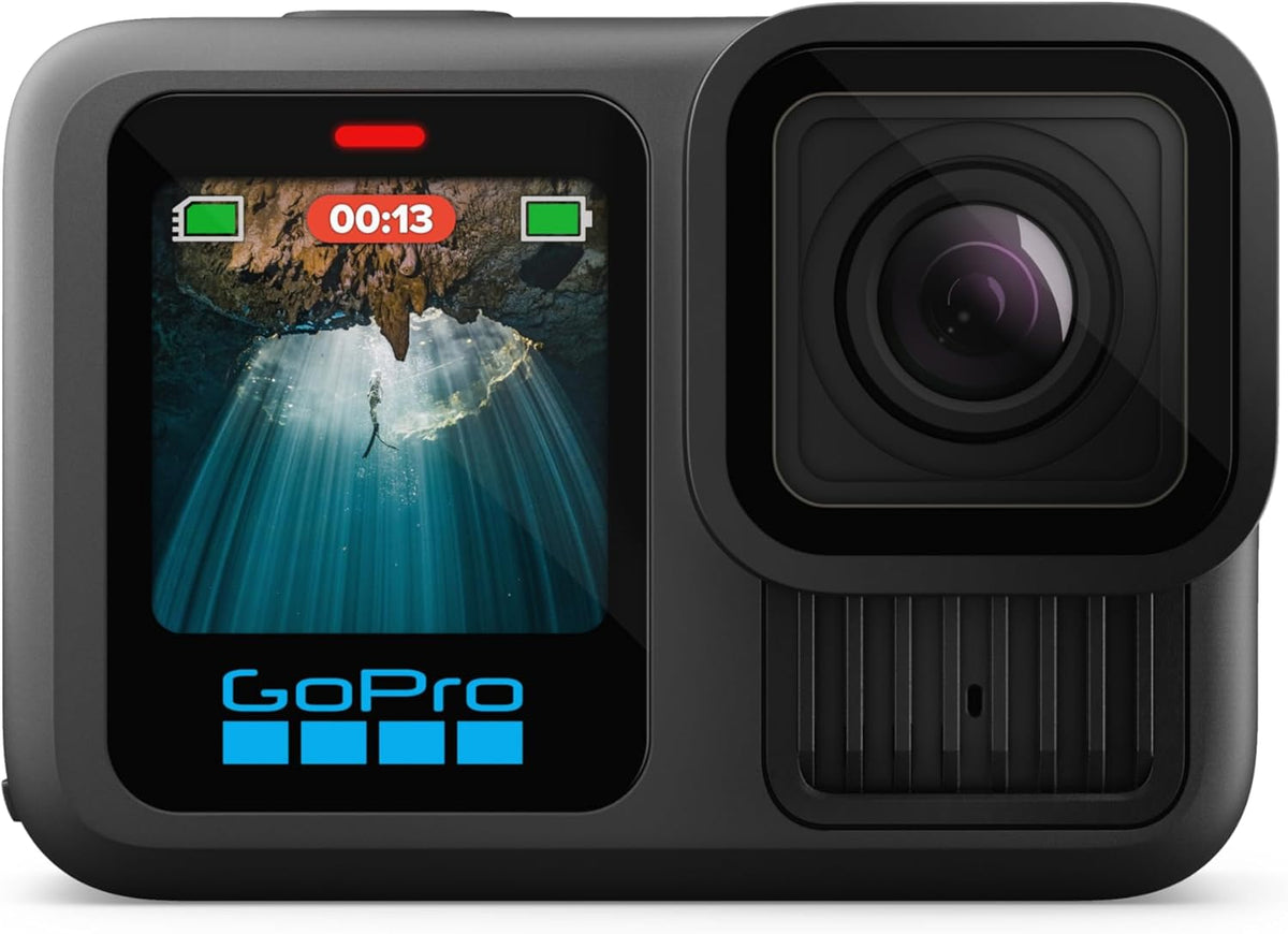 GoPro HERO13 Black - Caméra sportive résistant à l’eau avec vidéo 5,3K60, photo 27 MP + Compatibilité avec les objectifs de la série HB