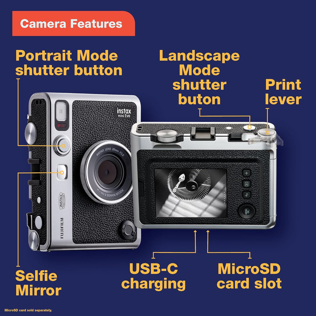 Appareil photo instantané Fujifilm Instax Mini EVO – Présentation