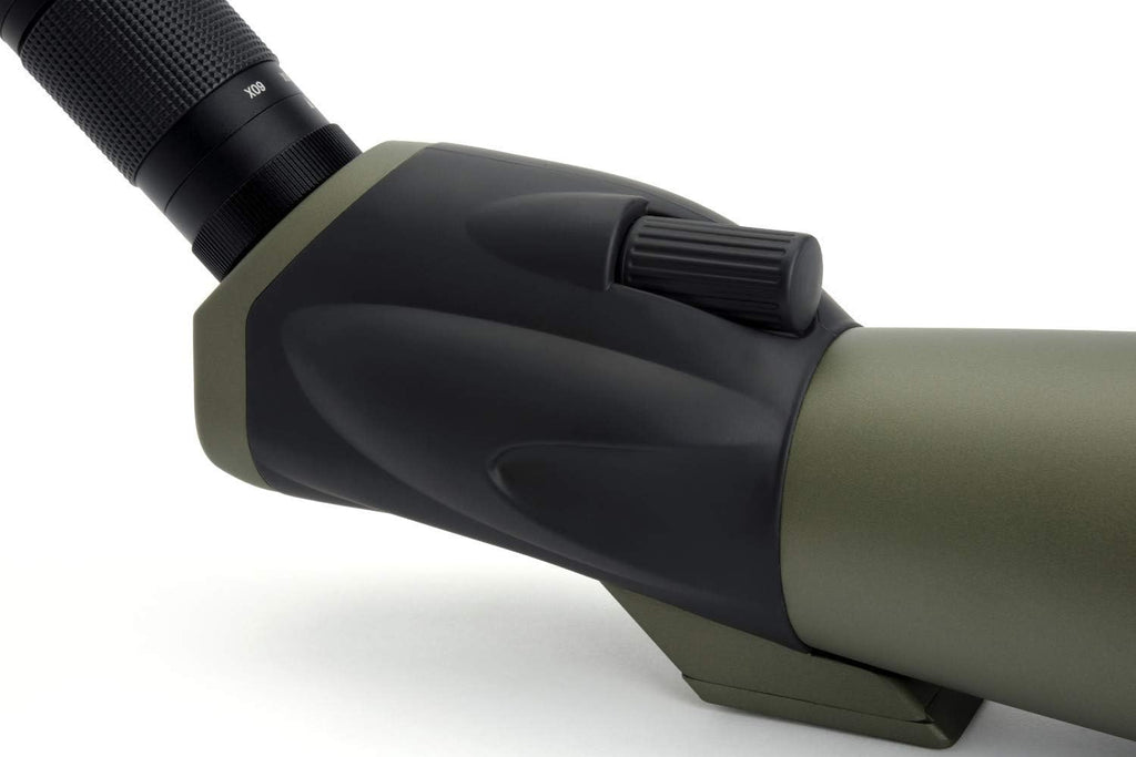 Télescope réfracteur coudé Celestron 52250 Ultima 20-60x80 mm doté de optiques multicouches, tube en caoutchouc résistant à l’eau et étui de transport souple vert