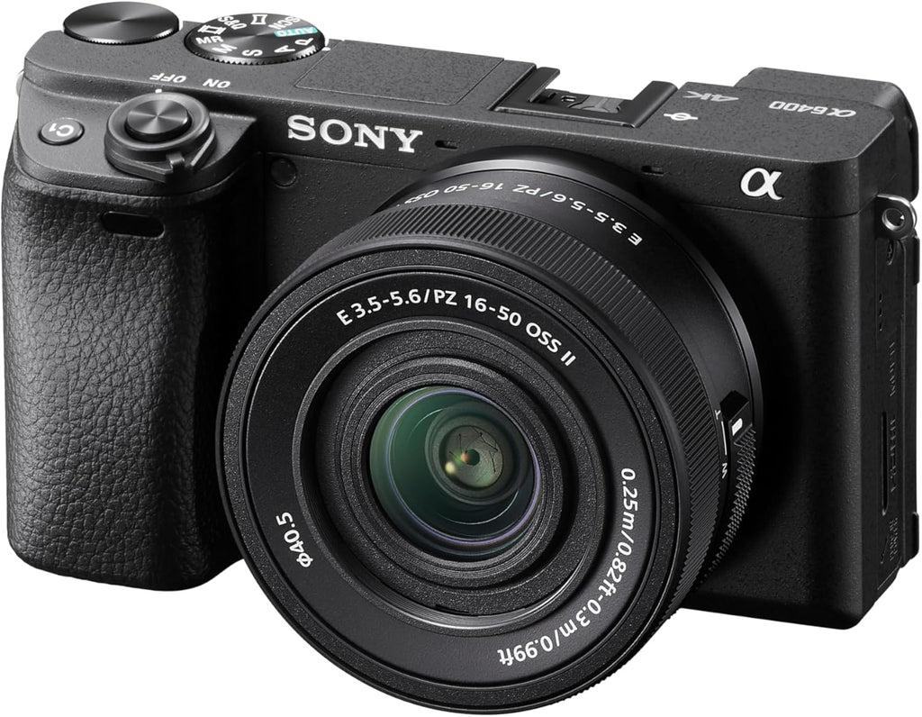 Appareil photo hybride Sony Alpha a6400 doté de objectif E PZ 16-50 mm f/3.5-5.6 OSS II - Noir