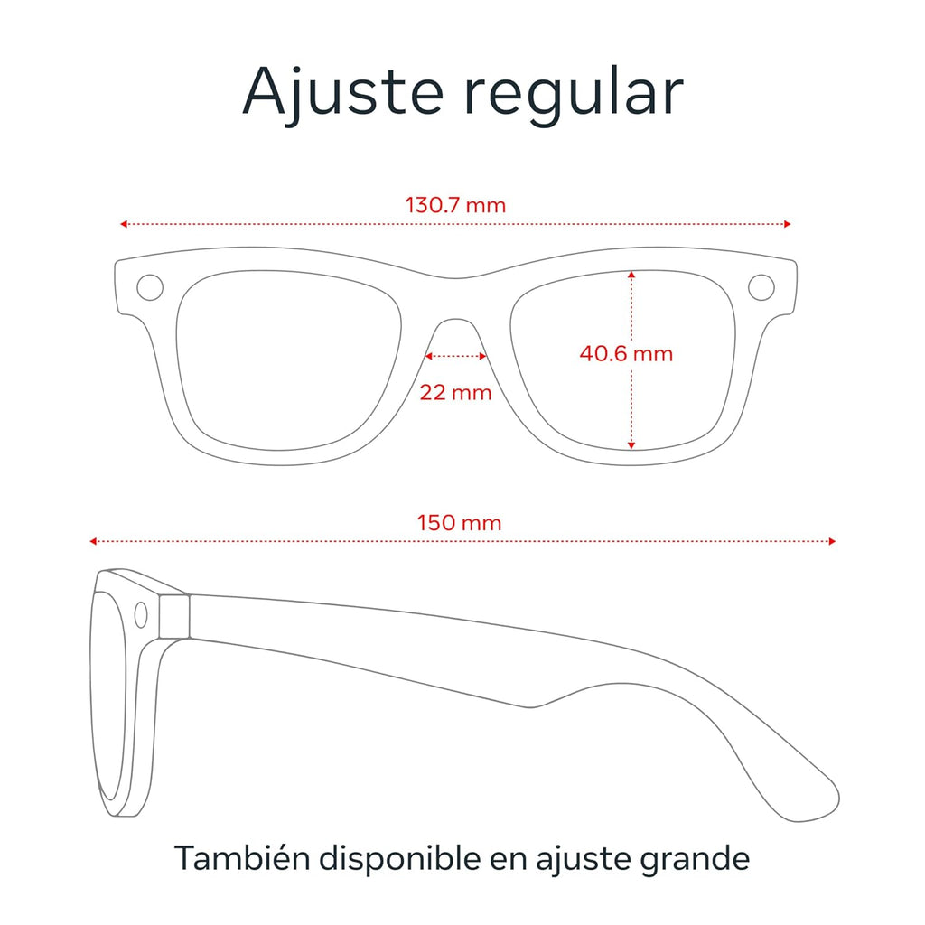 Ray-Ban Meta (1re génération) Wayfarer Noir mat | Lunettes intelligentes IA pour hommes et femmes — Appareil de prise de vue 12 MP, haut-parleurs à oreille ouverte, enregistrement vidéo