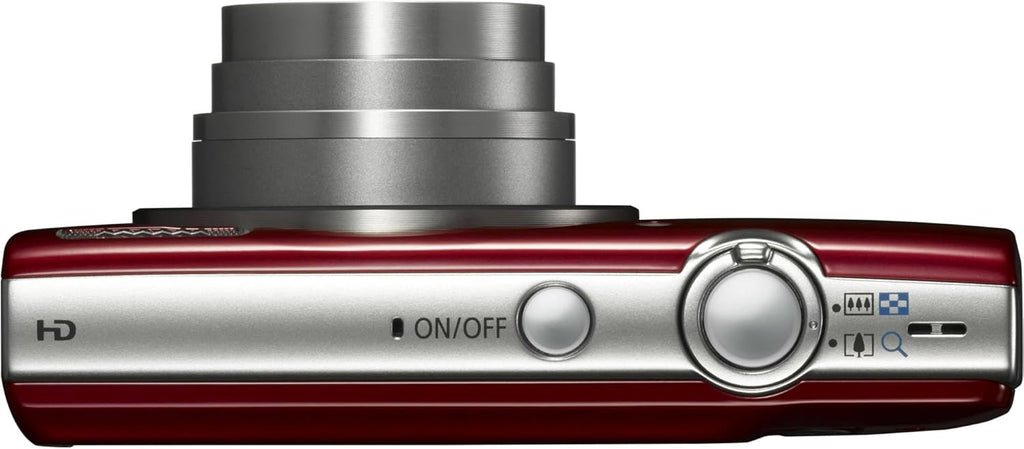 Appareil photo digital Canon PowerShot ELPH 180 (– Rouge) | Compact et facile à utiliser | Zoom optique | Commandes simples | Design léger idéal pour les voyages, la famille et la photographie au quotidien | Étui et carte de stockage 64 Go inclus