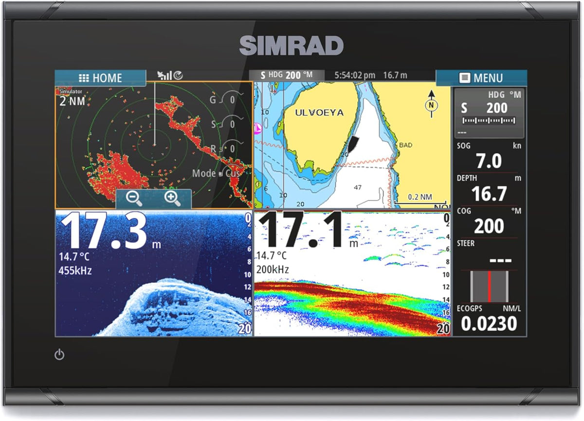 Traceur de cartes et sondeur Simrad GO avec options de transducteur et radar, carte de cartes C-MAP Discover préchargée – Présentation