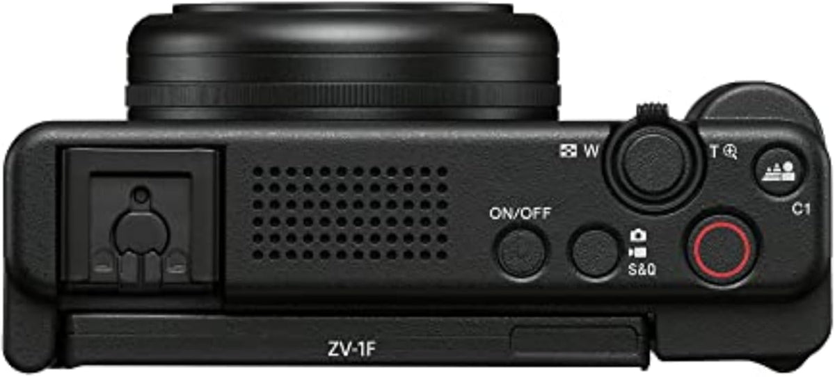 Caméra Sony ZV-1F pour vlogs, adaptée à les créateurs de contenu et les vlogueurs (– Noire).