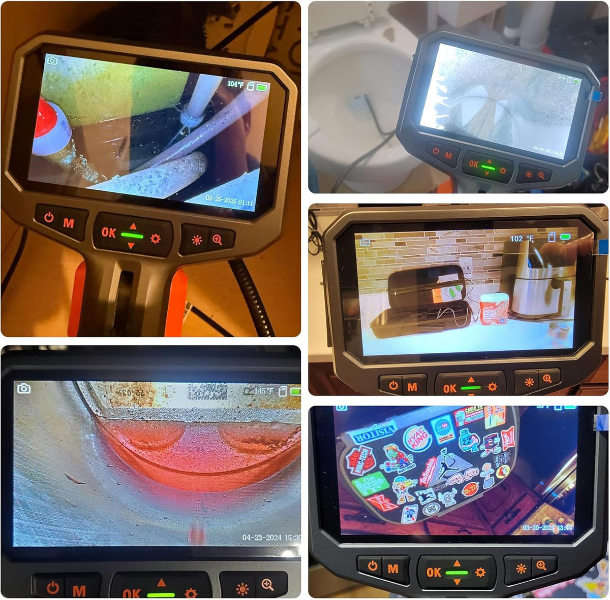 Endoscope articulé bidirectionnel Teslong avec lumière, caméra d'inspection industrielle avec sonde articulée, caméra endoscopique flexible à fibre optique pour l'inspection murale et des moteurs automobiles - 1,5 m – Présentation