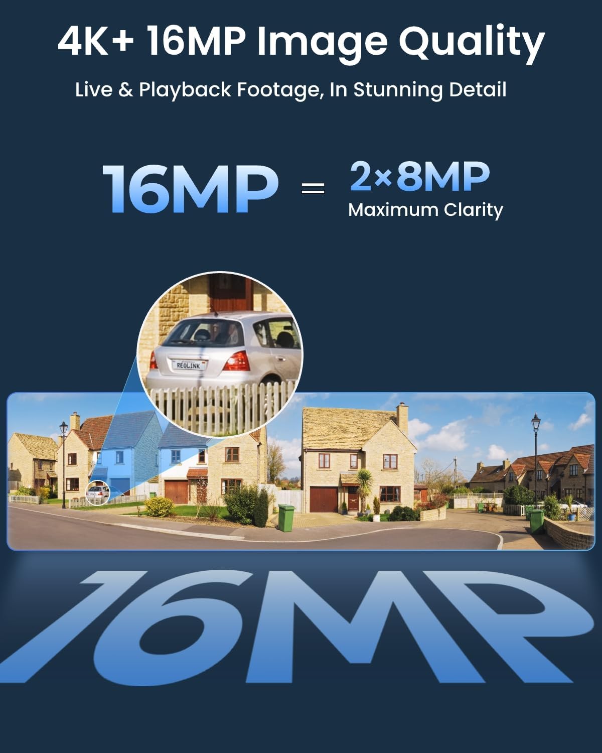 Caméra de sécurité PoE REOLINK Duo 3V PoE 16 MP UHD à double objectif doté de panoramique à 180°, suivi de mouvement, vision nocturne couleur, détection intelligente, communication bidirectionnelle, résistance au vandalisme IK10, étanchéité IP67