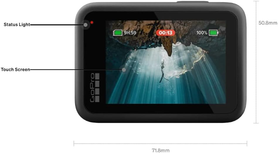 GoPro HERO13 Black - Caméra sportive résistant à l’eau avec vidéo 5,3K60, photo 27 MP + Compatibilité avec les objectifs de la série HB