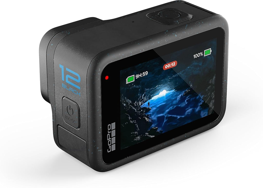 GoPro HERO12 Black - Caméra d'action étanche doté de vidéo Ultra HD 5,3K60, photos 27 MP, HDR, capteur d'image 1/1,9", diffusion en direct, stabilisation webcam