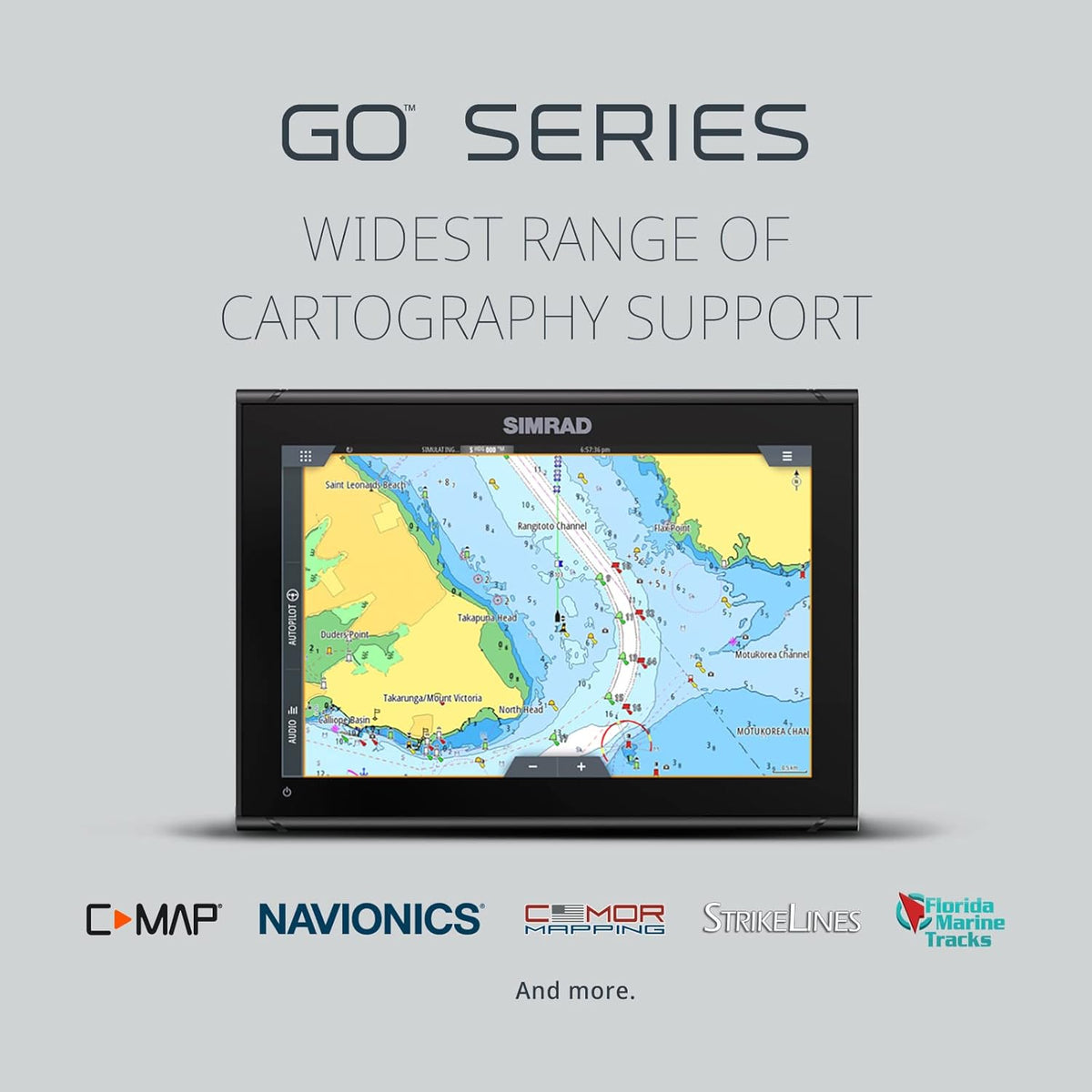 Traceur de cartes et sondeur Simrad GO avec options de transducteur et radar, carte de cartes C-MAP Discover préchargée – Présentation