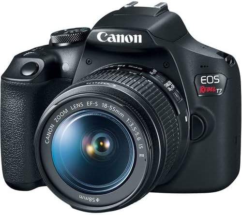 Appareil photo reflex numérique Canon EOS Rebel T7 avec objectif 18-55 mm, batterie Canon supplémentaire, 2 cartes mémoire 64 Go, kit d'accessoires comprenant sac, flash, télécommande, objectifs auxiliaires, logiciel et plus encore – Présentation