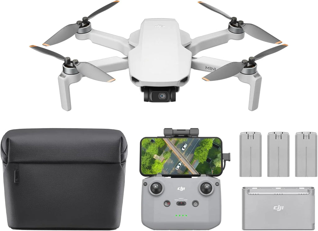 DJI Mini 4K, drone doté de caméra 4K UHD pour adultes, moins de 249 g, stabilisation sur nacelle 3 axes, transmission vidéo jusqu'à 10 km, retour automatique, résistance au vent, autonomie maximale de 31 minutes doté de une seule batterie