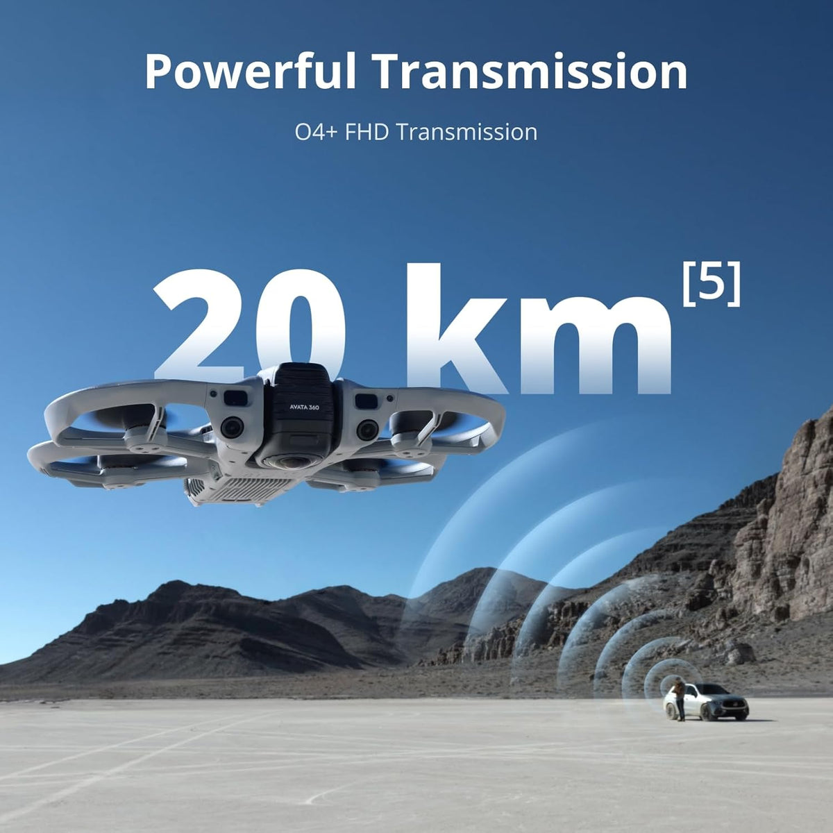 DJI Avata 360 Motion Fly More Combo, drone 360° doté de caméra 360° 8K de 1 pouce et protection d'hélices. Comprend les lunettes N3 et la radiocommande RC Motion 3 pour un contrôle intuitif des mouvements et des figures acrobatiques faciles.
